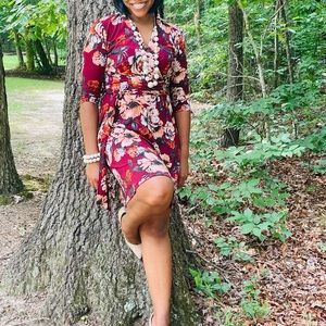Fall Inspired Floral Dress